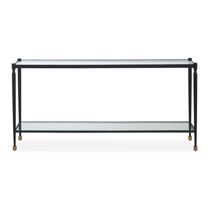 Javana Glass / Iron Console Table