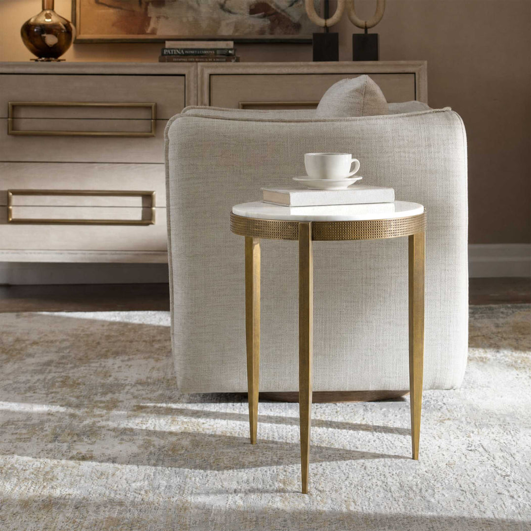 Ocilla Antique Brass Accent Table