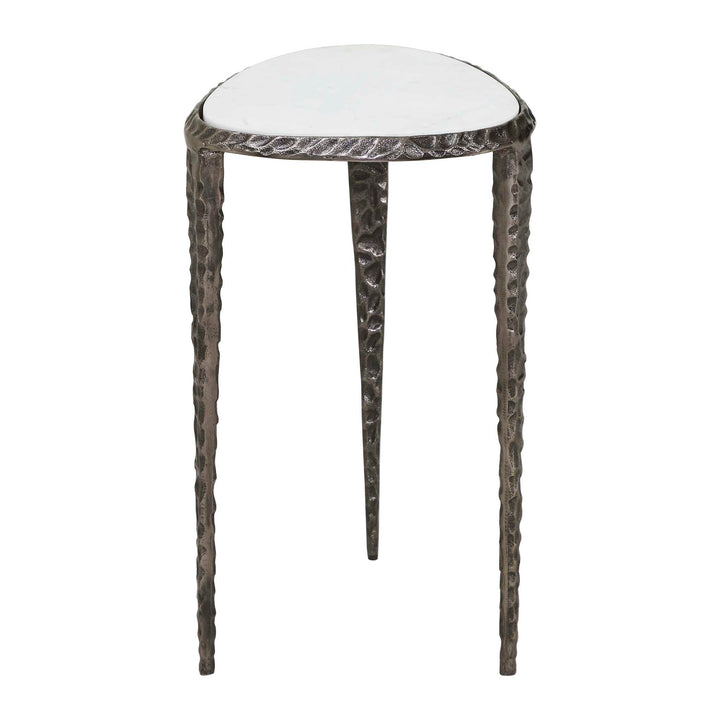 Arnold White Marble Accent Table
