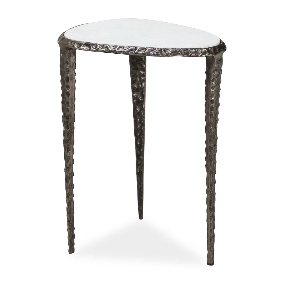 Arnold White Marble Accent Table