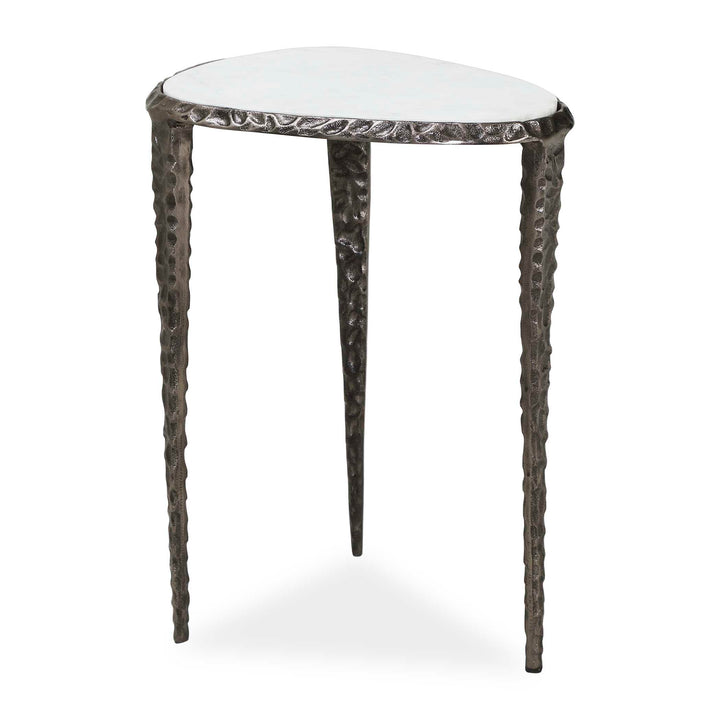 Arnold White Marble Accent Table