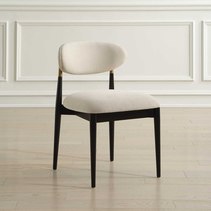 Moxie Black Armless Dining Chair S/2
