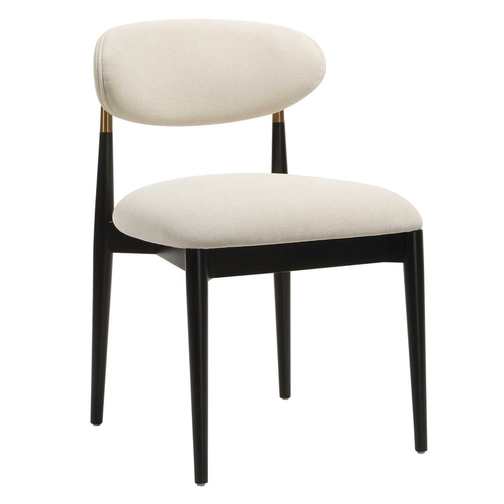 Moxie Black Armless Dining Chair S/2