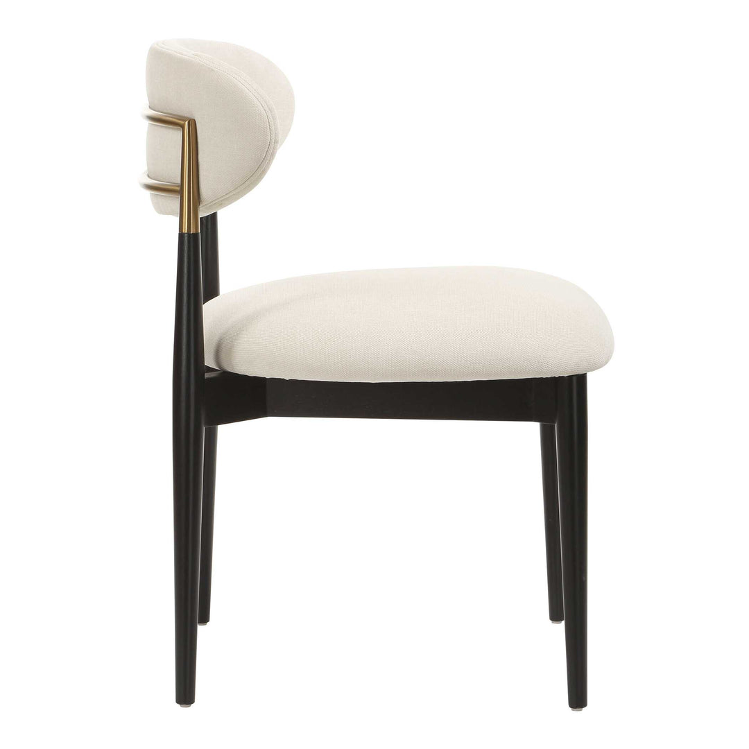Moxie Black Armless Dining Chair S/2