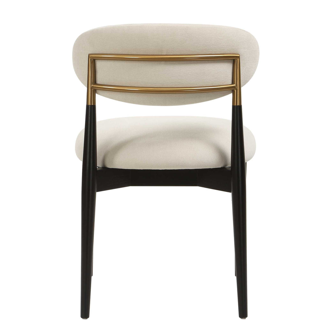 Moxie Black Armless Dining Chair S/2