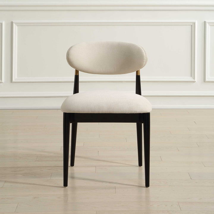 Moxie Black Armless Dining Chair S/2