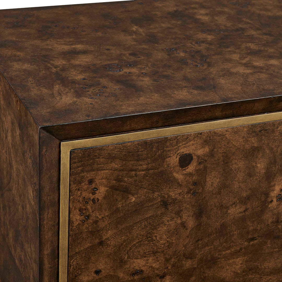 Flores Burl Wood 2 Door Cabinet