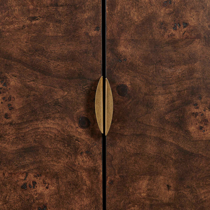 Flores Burl Wood 2 Door Cabinet