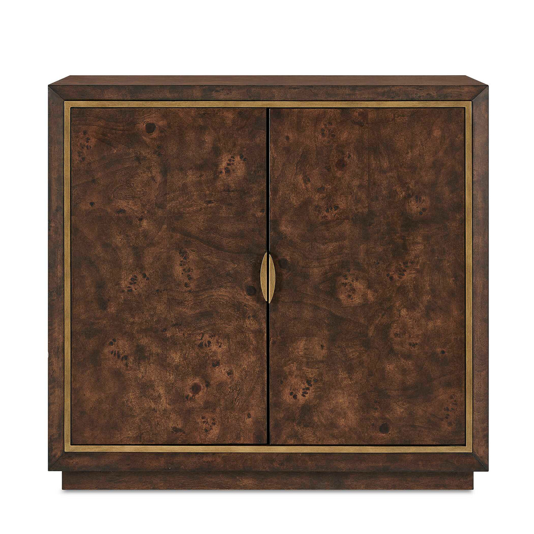 Flores Burl Wood 2 Door Cabinet