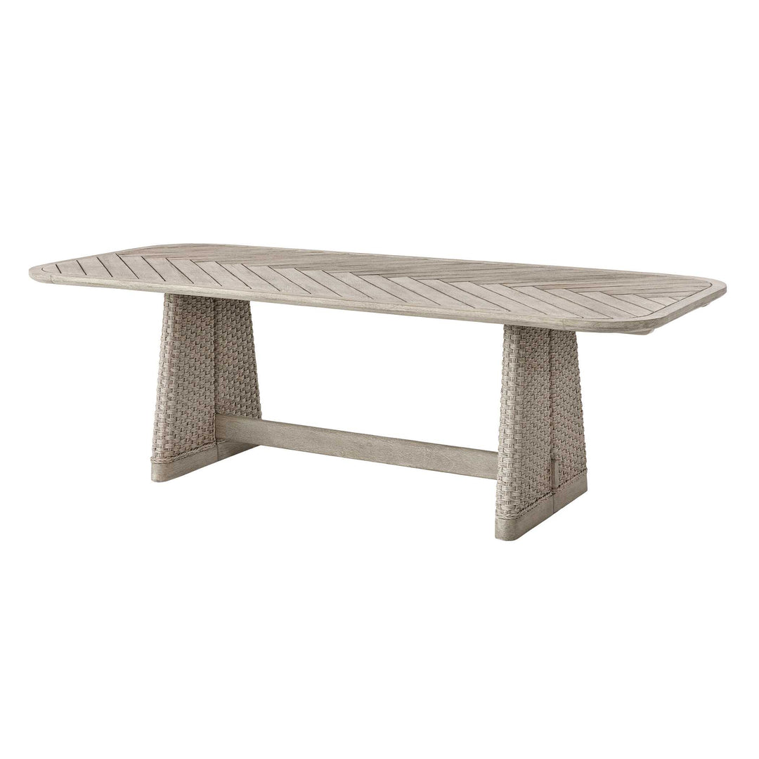 Harbor Herringbone Indoor-Outdoor Dining Table