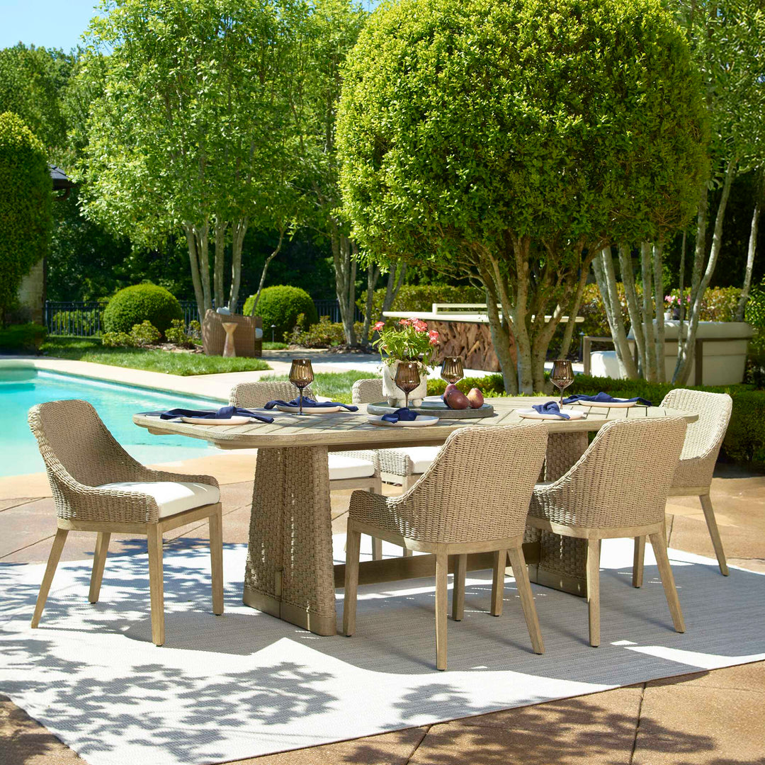 Harbor Herringbone Indoor-Outdoor Dining Table
