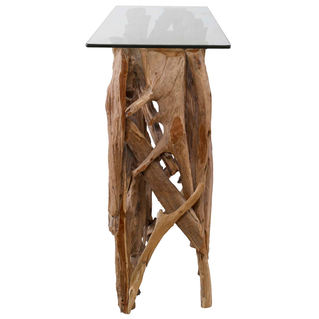 American Home Furniture Uttermost Teak Wood Console