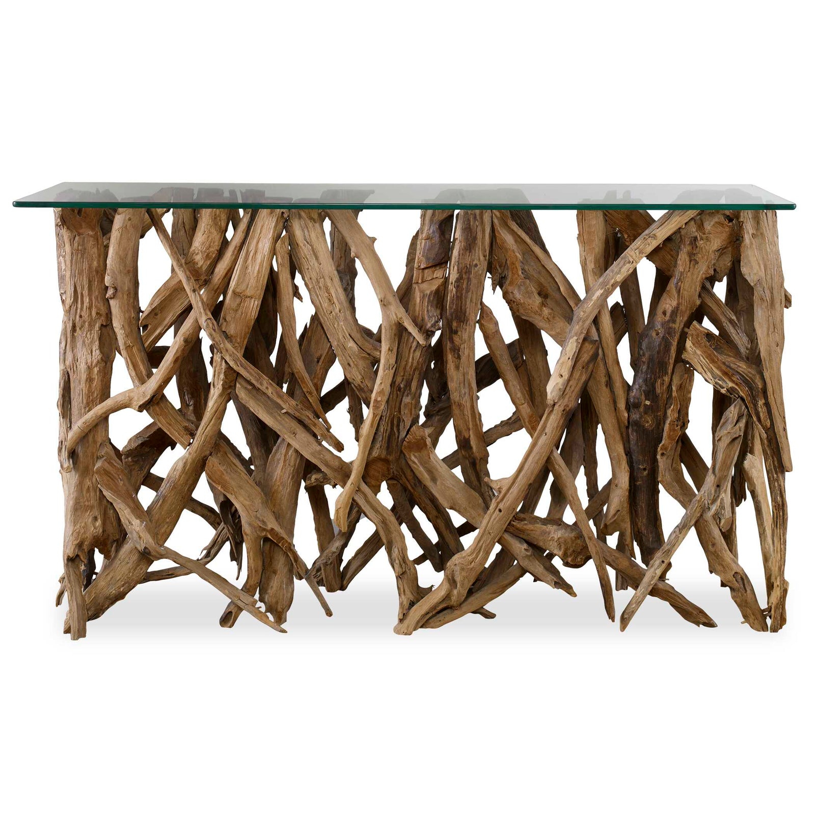 American Home Furniture Uttermost Teak Wood Console