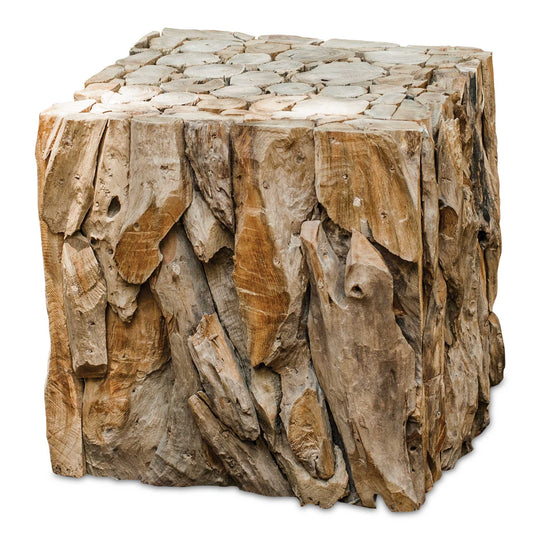 American Home Furniture Uttermost Teak Root Bunching Cube