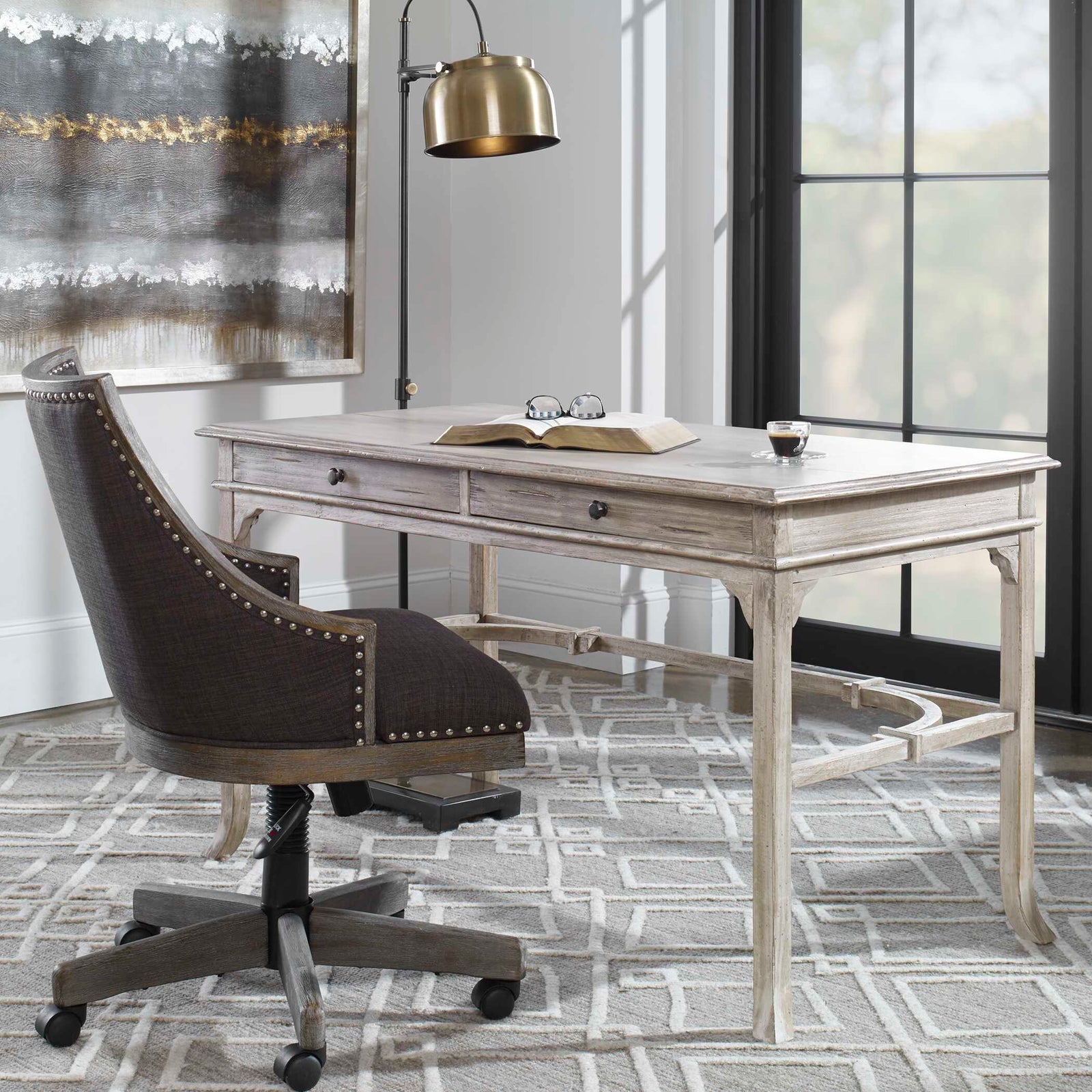 American Home Furniture Uttermost Bridgely Aged Writing Desk