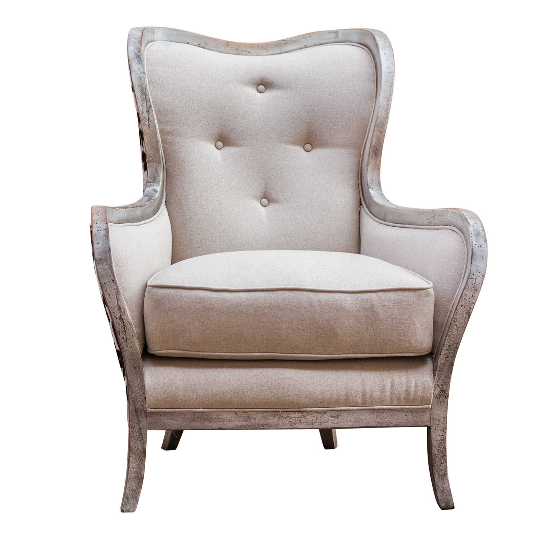 American Home Furniture Uttermost Chalina High Back Armchair