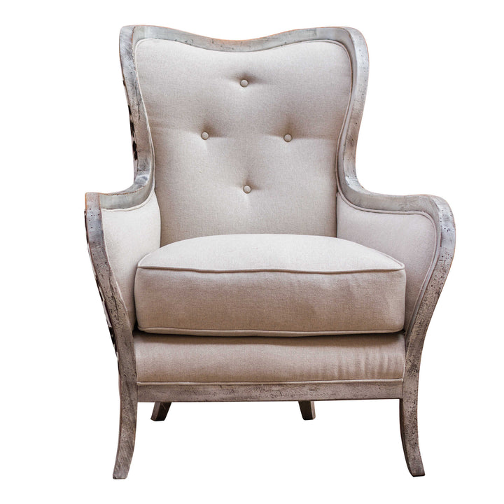 American Home Furniture Uttermost Chalina High Back Armchair