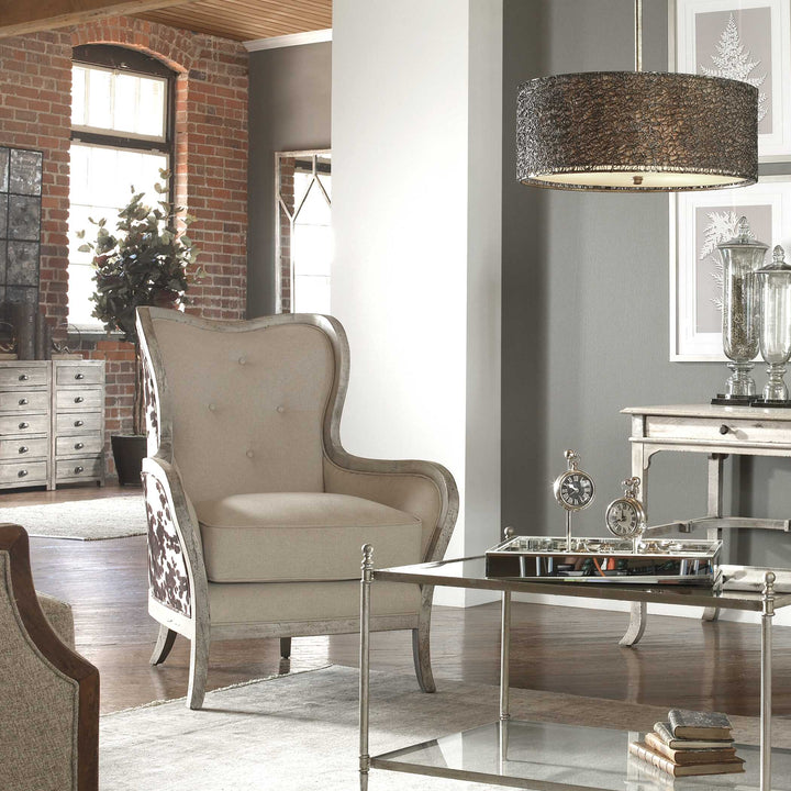 American Home Furniture Uttermost Chalina High Back Armchair