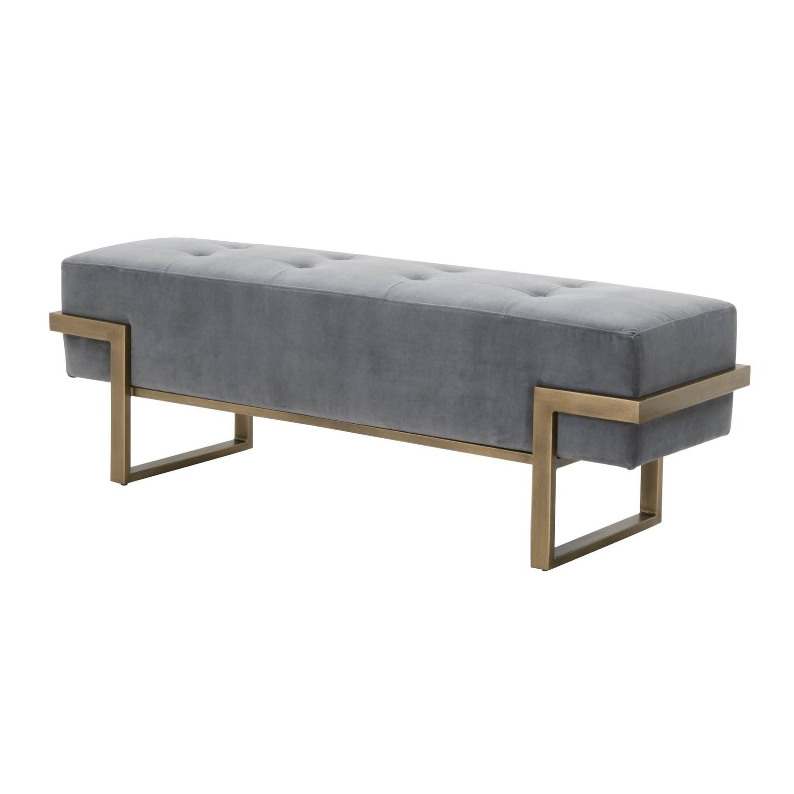 Essentials For Living - Fiona Upholstered Bench - 4575.BGRY/BRA | American Home Furniture