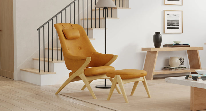 Bravo Chair with Headrest Pillow and Ottoman