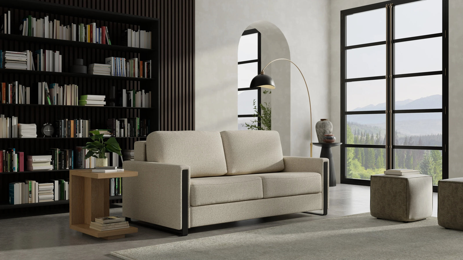 Twin XL - 48"W x 32"H x 37.5"D/EasyFold/Mapple Charcoal