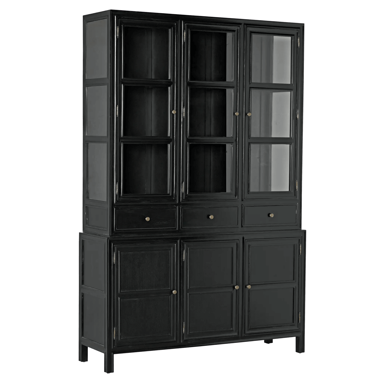 Colonial Hutch, Hand Rubbed Black CABINETS Noir