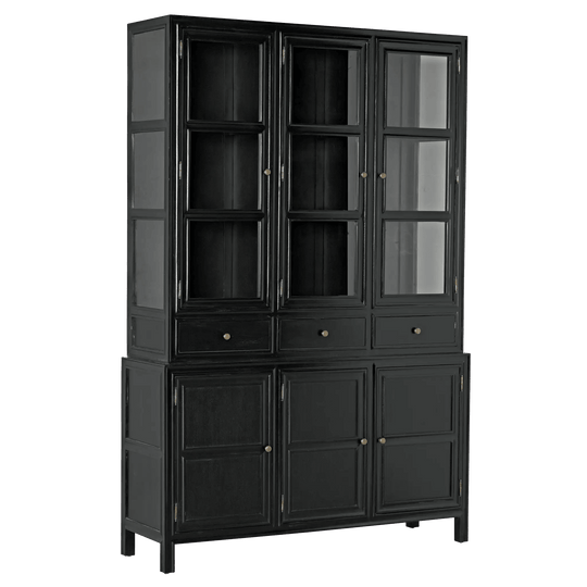Colonial Hutch, Hand Rubbed Black CABINETS Noir