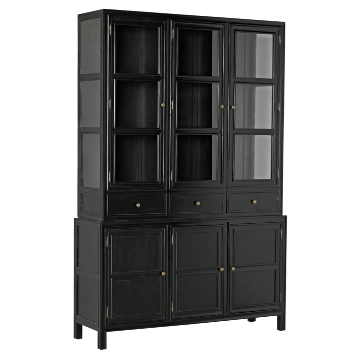 American Home Furniture | Noir - Colonial Hutch, Hand Rubbed Black