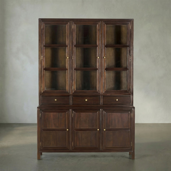 Noir - Colonial Hutch, Hand Rubbed Brown - GARM119HBR