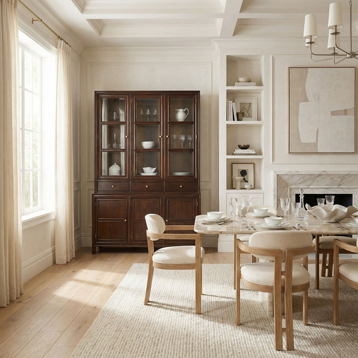 Noir - Colonial Hutch, Hand Rubbed Brown - GARM119HBR