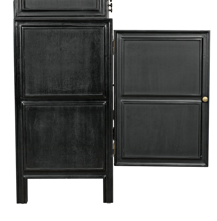 American Home Furniture | Noir - Colonial Hutch, Hand Rubbed Black