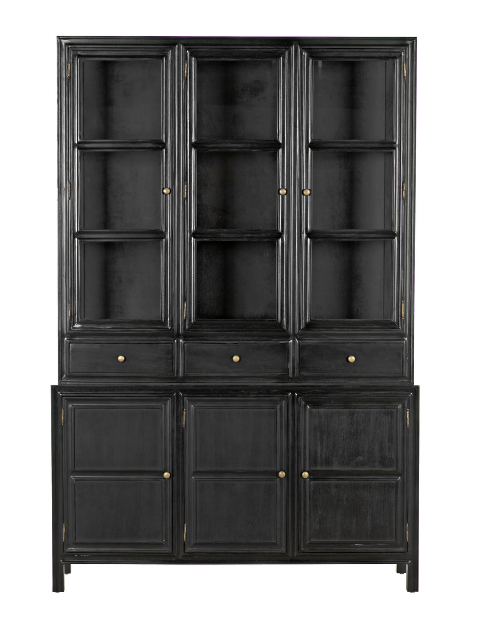 American Home Furniture | Noir - Colonial Hutch, Hand Rubbed Black