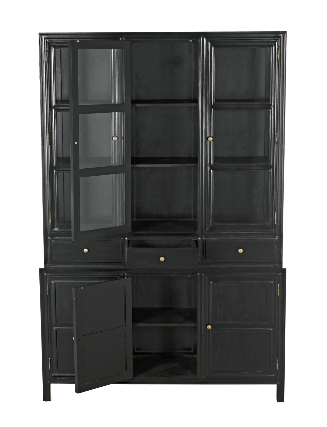 American Home Furniture | Noir - Colonial Hutch, Hand Rubbed Black