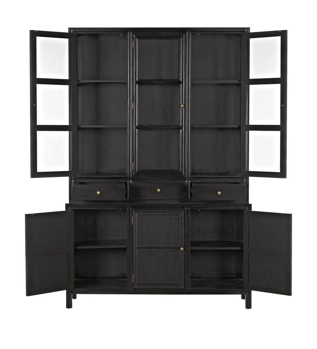 American Home Furniture | Noir - Colonial Hutch, Hand Rubbed Black