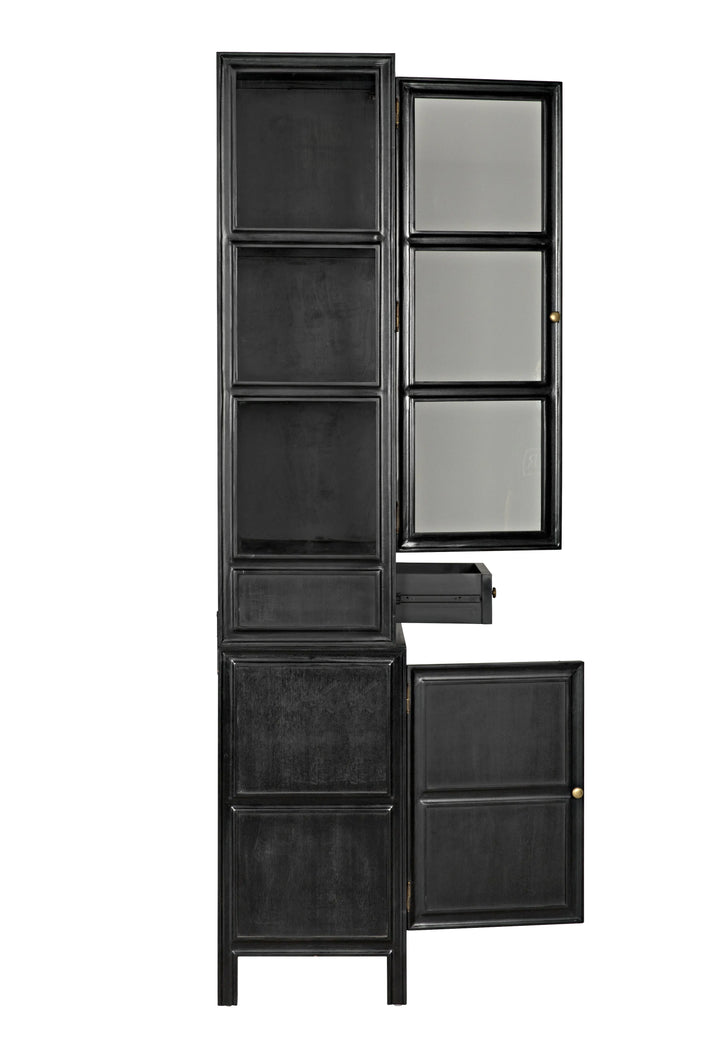 American Home Furniture | Noir - Colonial Hutch, Hand Rubbed Black