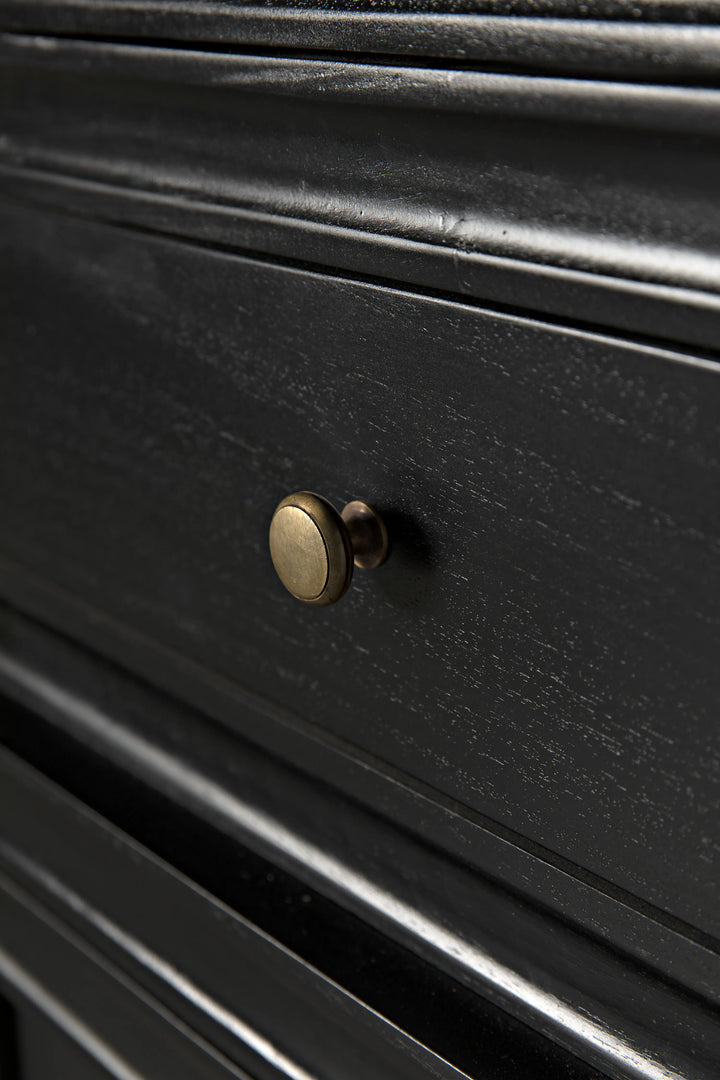 American Home Furniture | Noir - Colonial Hutch, Hand Rubbed Black