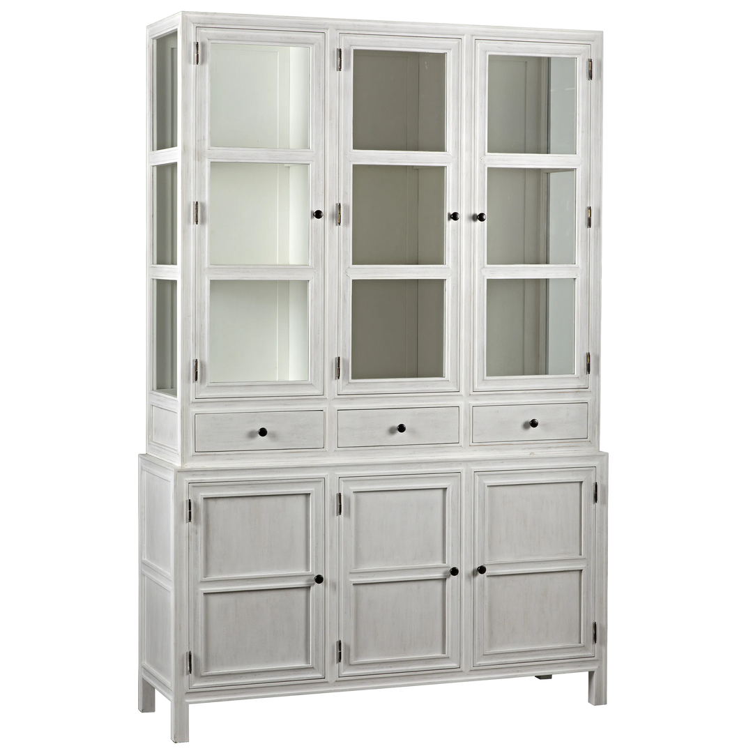 American Home Furniture | Noir - Colonial Hutch, White Wash