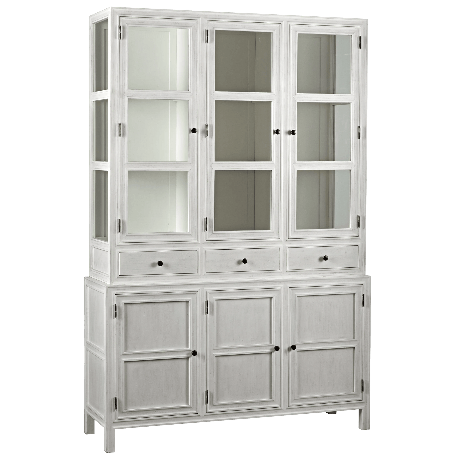 Noir Colonial Hutch, White Wash CABINETS