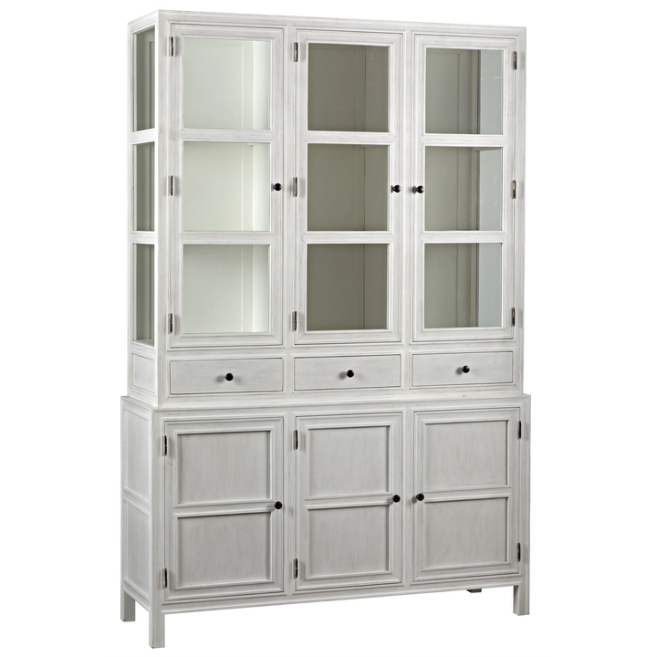 American Home Furniture | Noir - Colonial Hutch, White Wash