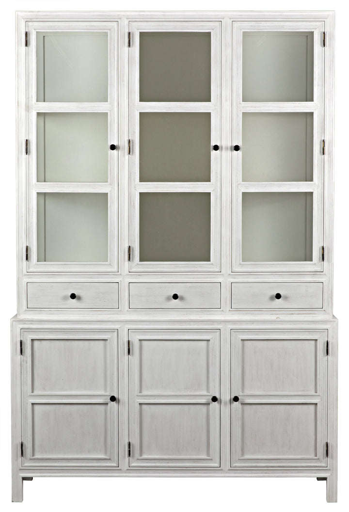 American Home Furniture | Noir - Colonial Hutch, White Wash