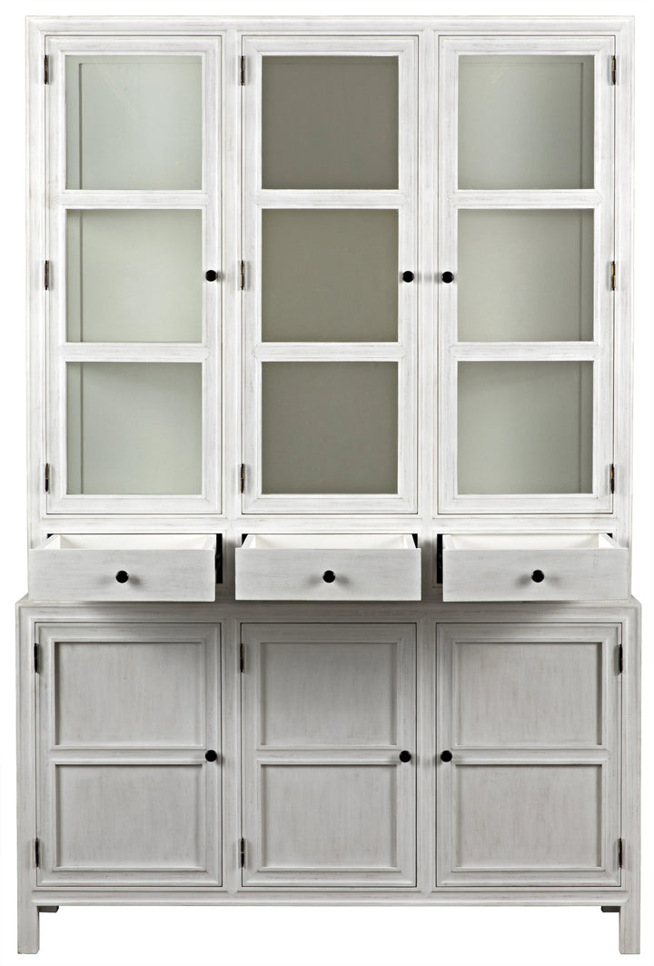 American Home Furniture | Noir - Colonial Hutch, White Wash