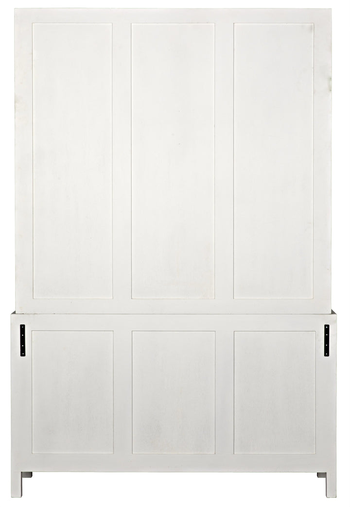 American Home Furniture | Noir - Colonial Hutch, White Wash