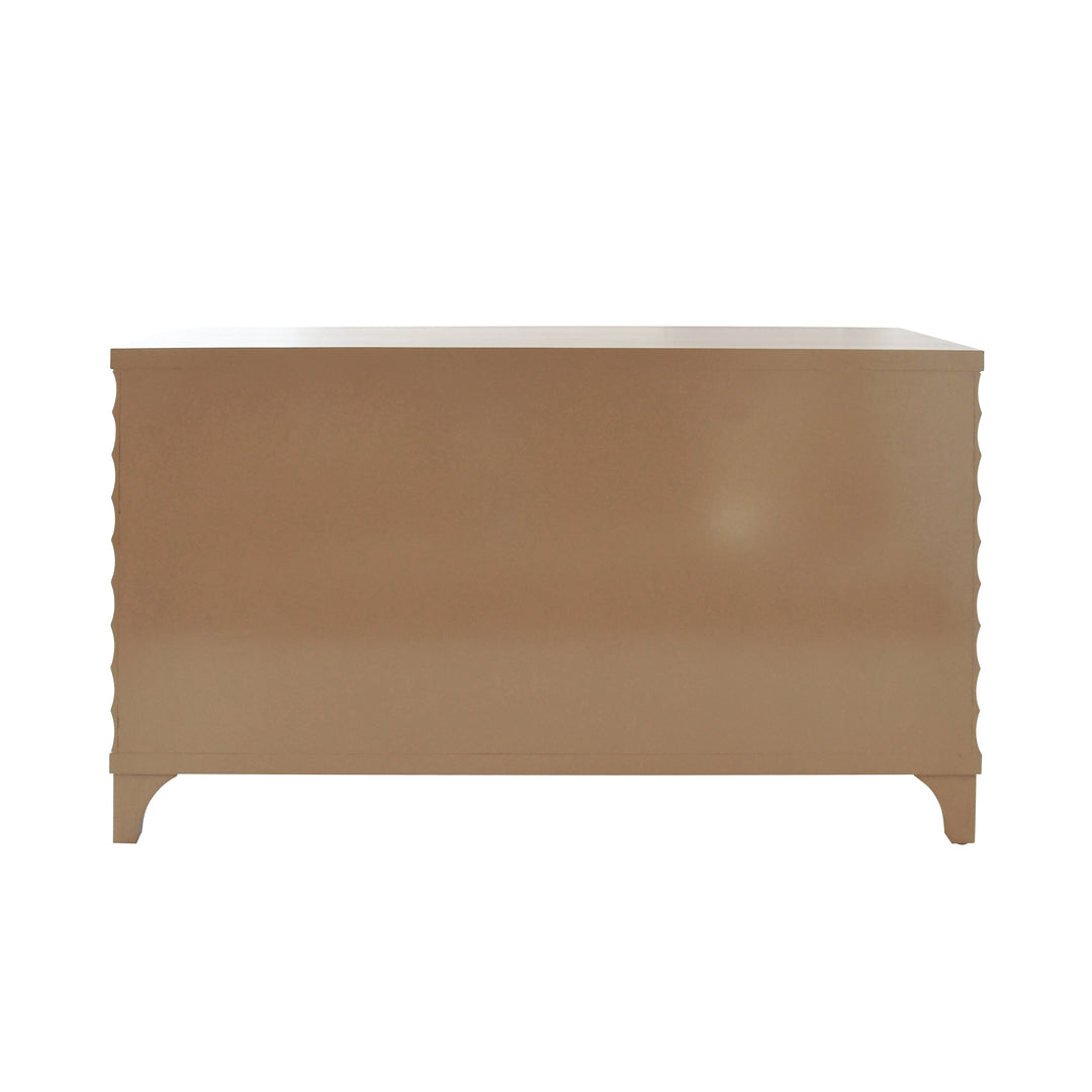Four Door Buffet With Horizontal Fluted Detail In Cerused Oak - GATES CO