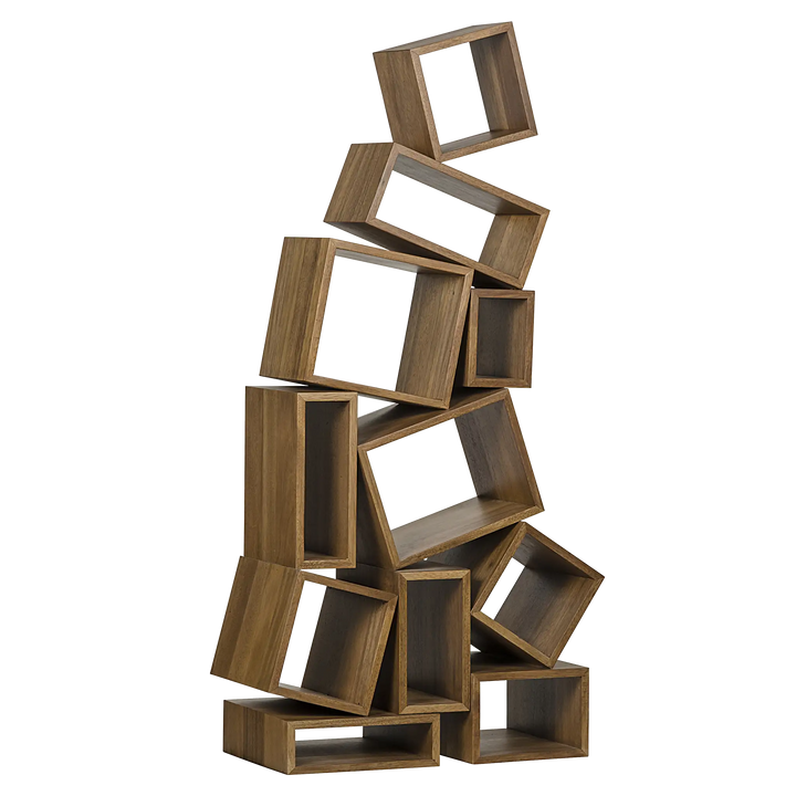 American Home Furniture | Noir - Cubist Bookcase, Dark Walnut