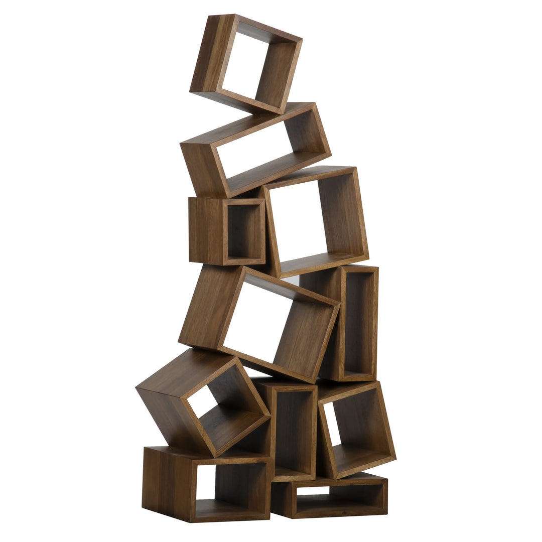 American Home Furniture | Noir - Cubist Bookcase, Dark Walnut