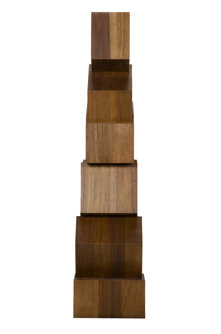 American Home Furniture | Noir - Cubist Bookcase, Dark Walnut