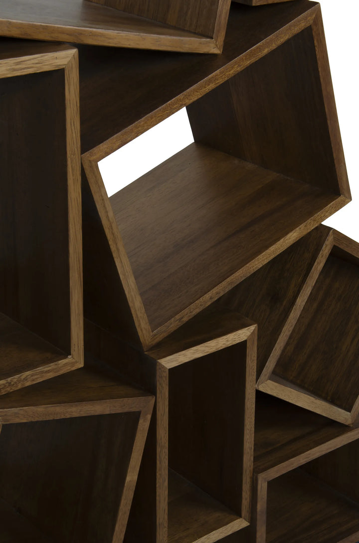 American Home Furniture | Noir - Cubist Bookcase, Dark Walnut