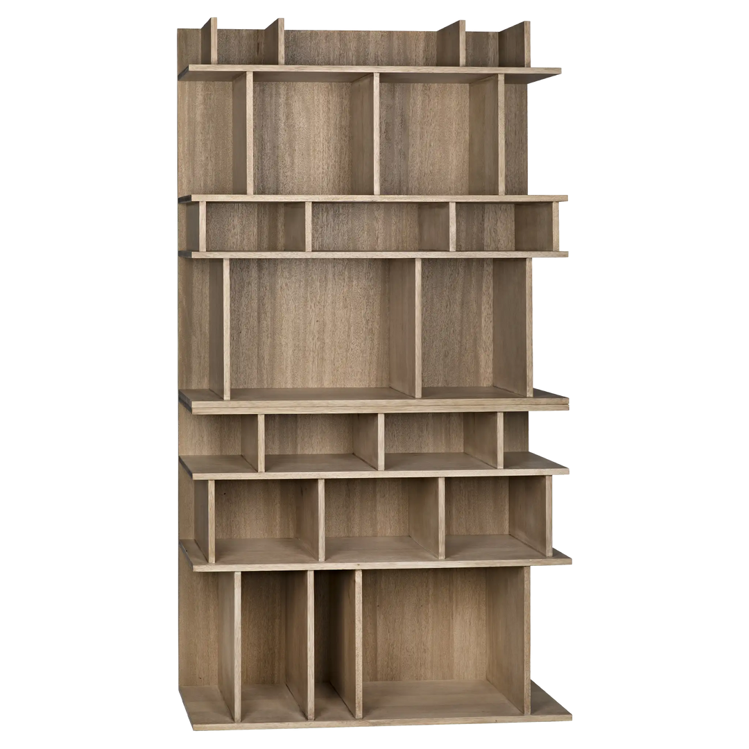 American Home Furniture | Noir - Rashi Bookcase, Washed Walnut