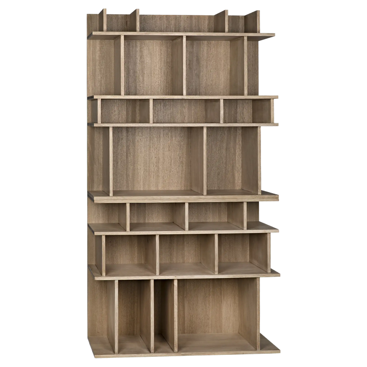 American Home Furniture | Noir - Rashi Bookcase, Washed Walnut