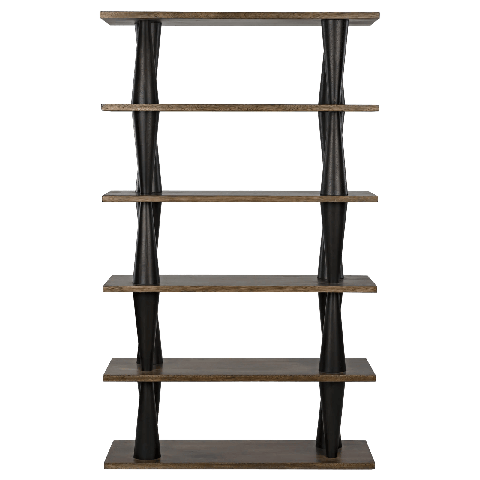 Noir Mood Bookcase, Ebony and Dark Walnut BOOKCASES + SHELVES